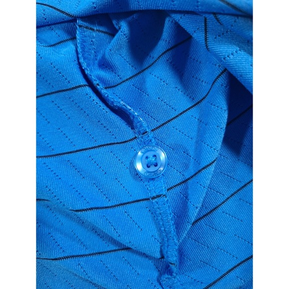 Callaway Opti-Dri Polo Shirt Men's 2XLT Blue Striped Golf Short Sleeve - Picture 7 of 7